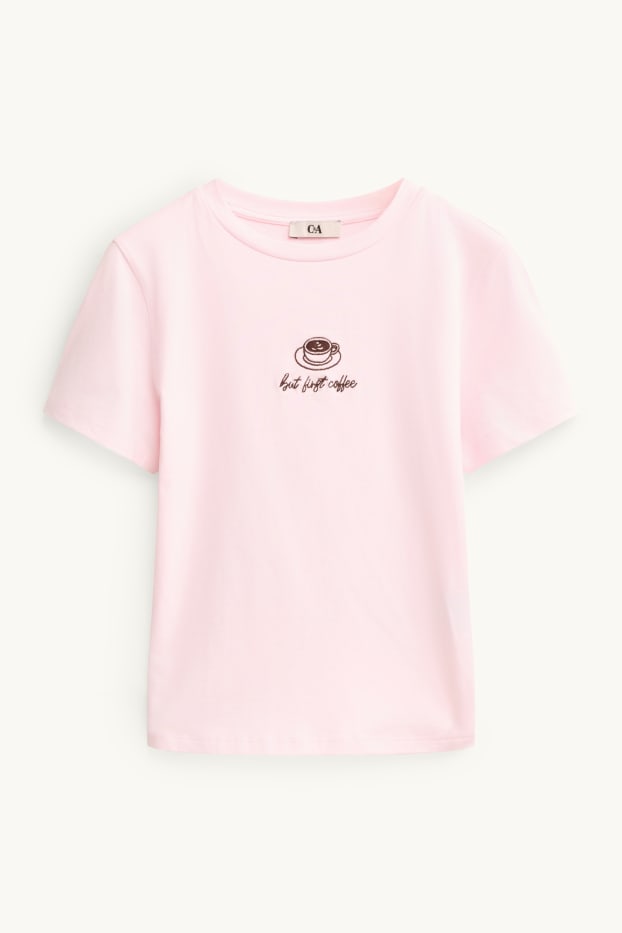 Femei - Tricou - slim fit - roz deschis