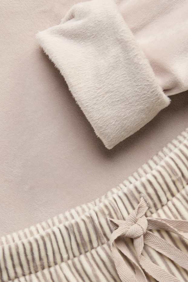 Women - Fleece pyjamas - beige