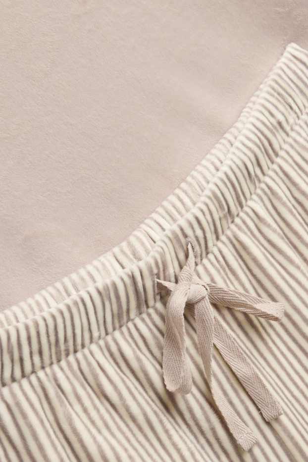Women - Fleece pyjamas - beige