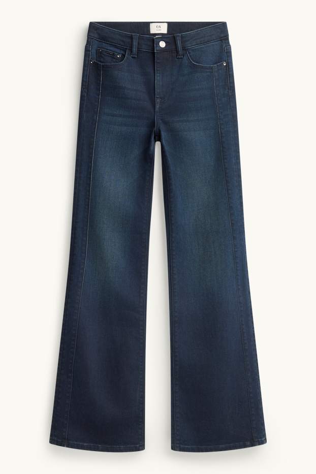 Donna - Jeans svasati - vita media - jeans blu scuro
