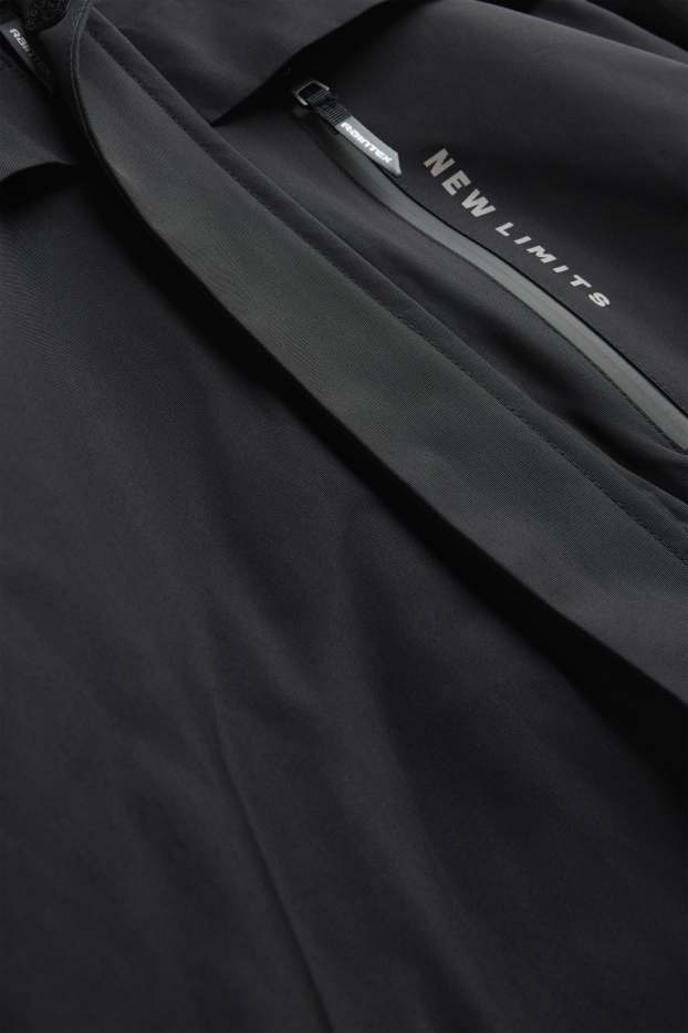 Bambini - Parka con riporto di ecopelliccia - foderato - impermeabile - nero / beige