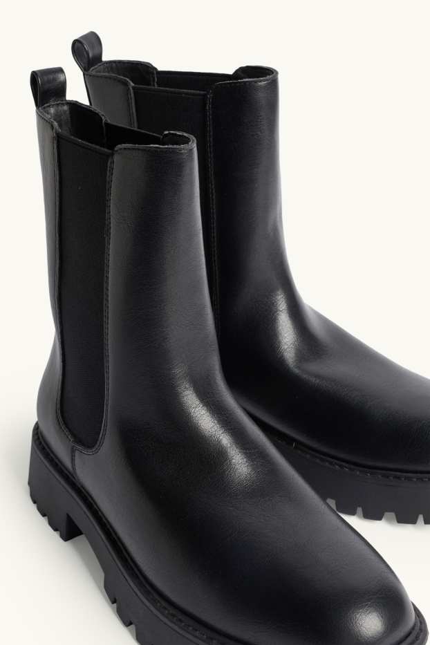 Women - Chelsea boots - faux leather - black