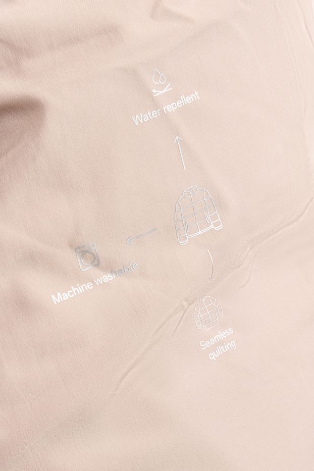 Women - Quilted coat with hood - lined - water-repellent - beige
