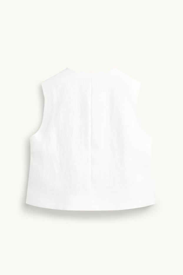 Women - Waistcoat - white