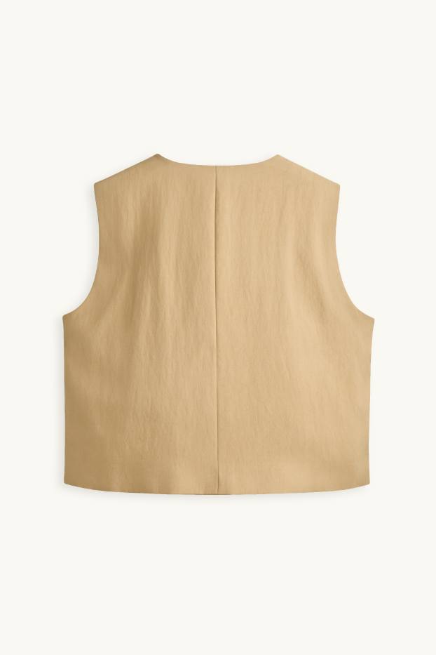 Women - Waistcoat - beige