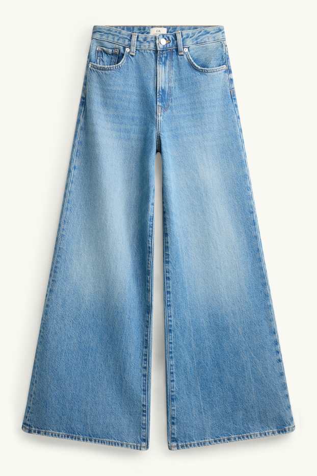 Donna - Jeans a gamba larga - vita alta - jeans blu