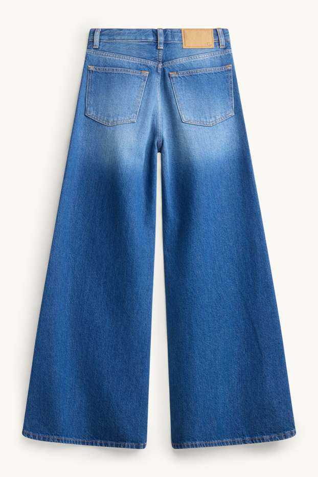 Dona - Wide Leg Jeans - high waist - texà blau