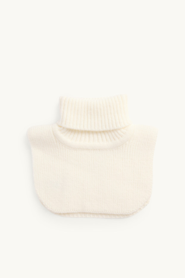 Baby: meisjes - Losse col voor baby's - geribd - crème wit