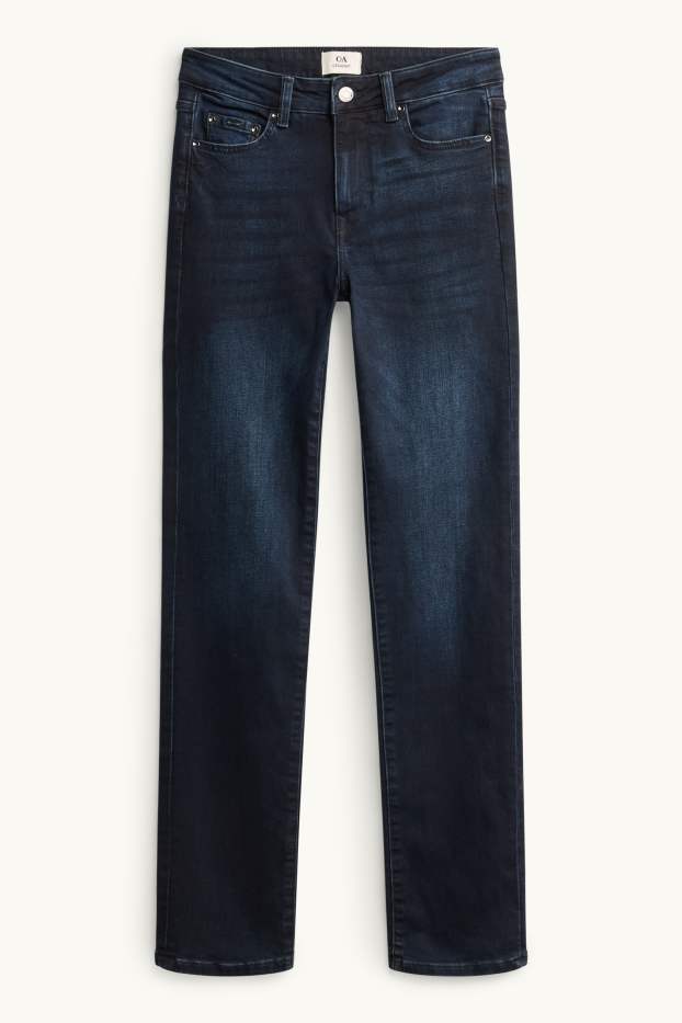Donna - Straight jeans - vita media - LYCRA® - jeans blu scuro