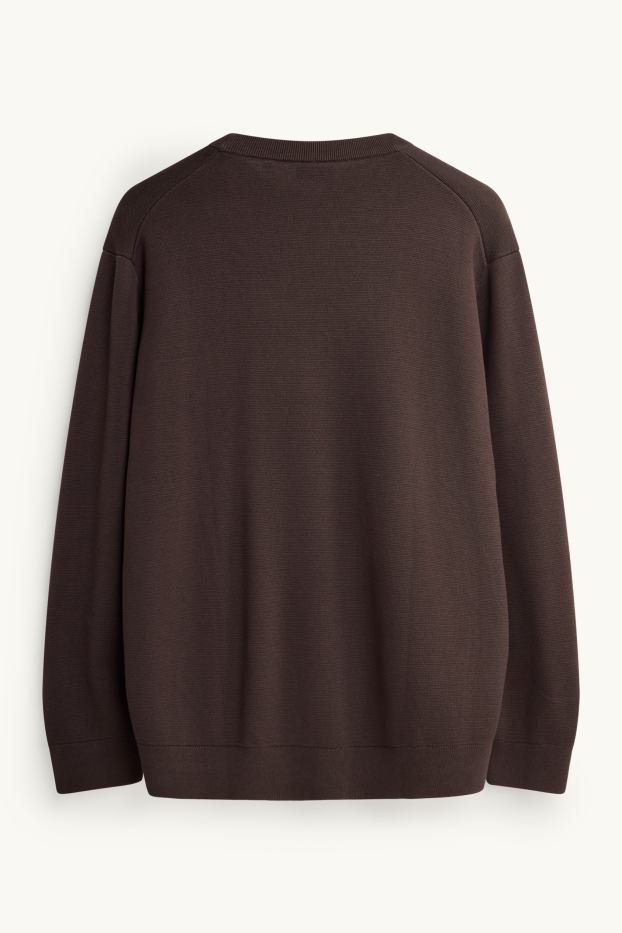 Men - Sweatshirt - dark brown