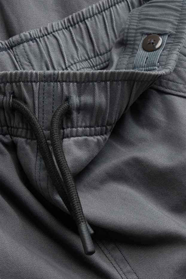 Kinder Buben - Cargo Jeans - Thermojeans - dunkelgrau