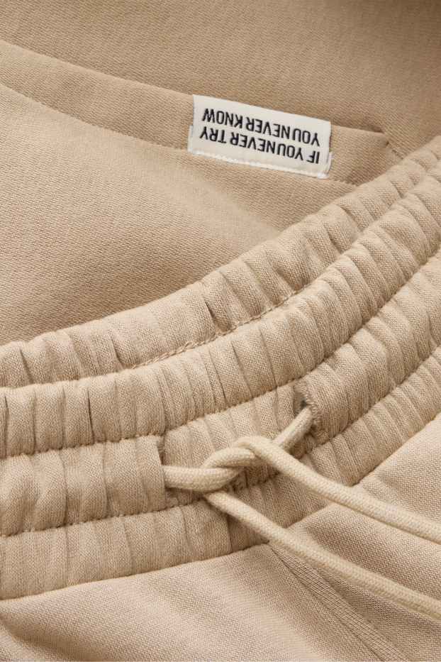 Bambini - Set - felpa con cappuccio e pantaloni sportivi - 2 pezzi - beige