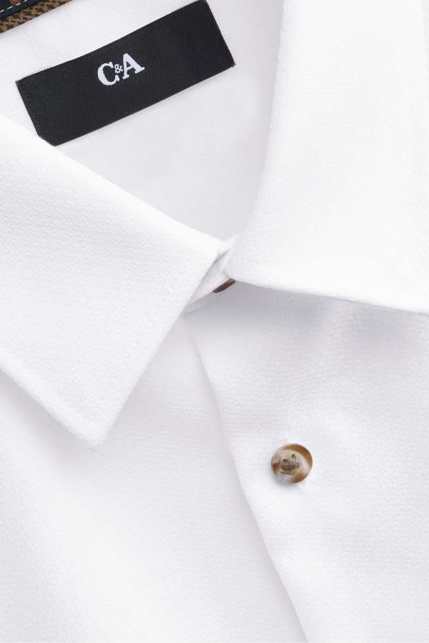 Heren - Business-overhemd - regular fit - kent - wit