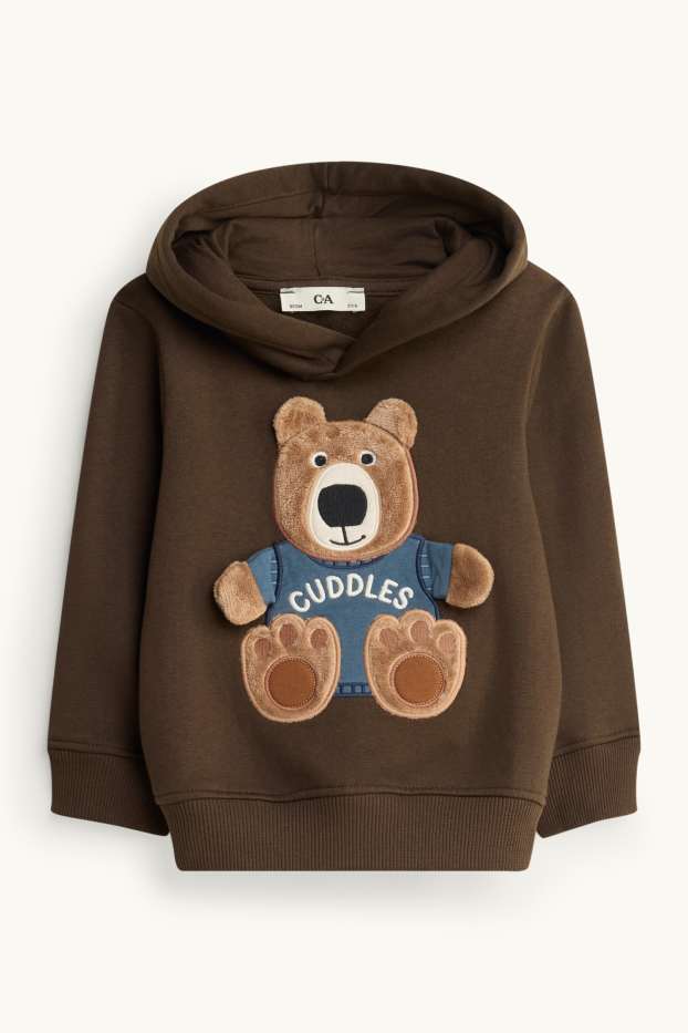 Nen - Ós de peluix - dessuadora amb caputxa - marró/blau
