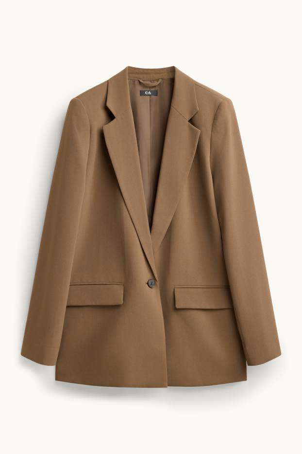 Femei - Blazer lung - regular fit - maro