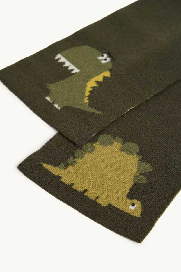 Enfants garçons - Dinosaure - foulard - vert foncé