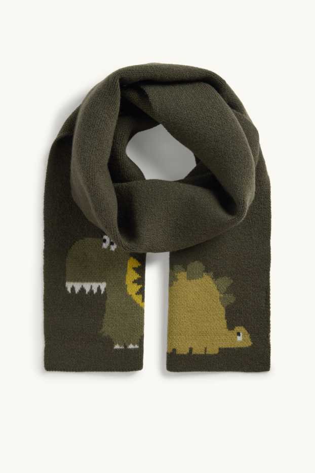 Enfants garçons - Dinosaure - foulard - vert foncé