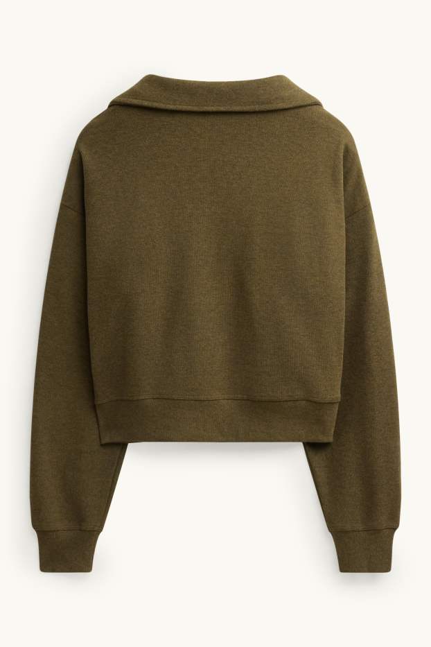 Women - V-neck jumper - dark green
