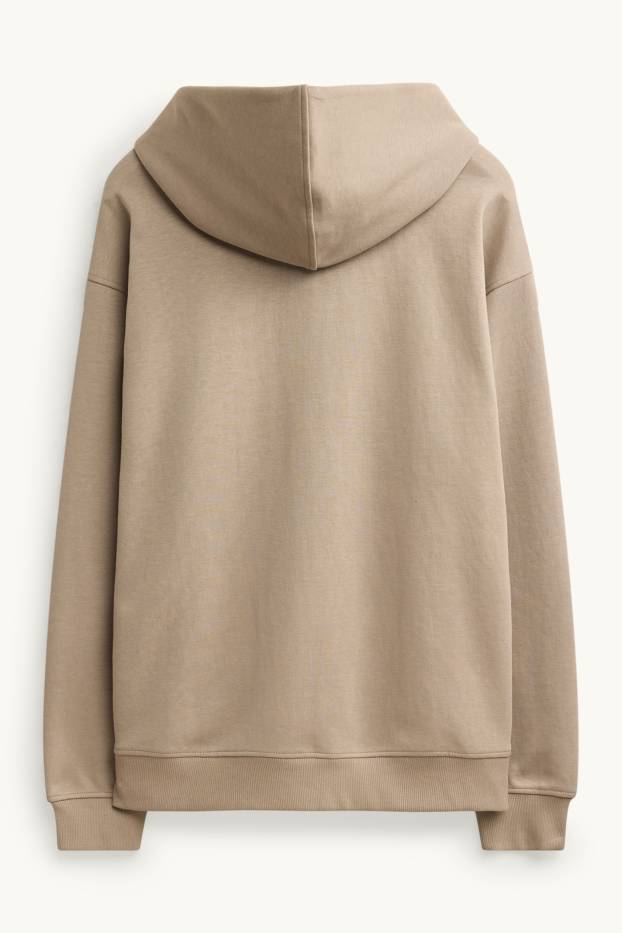 Hommes - Sweat à capuche - beige