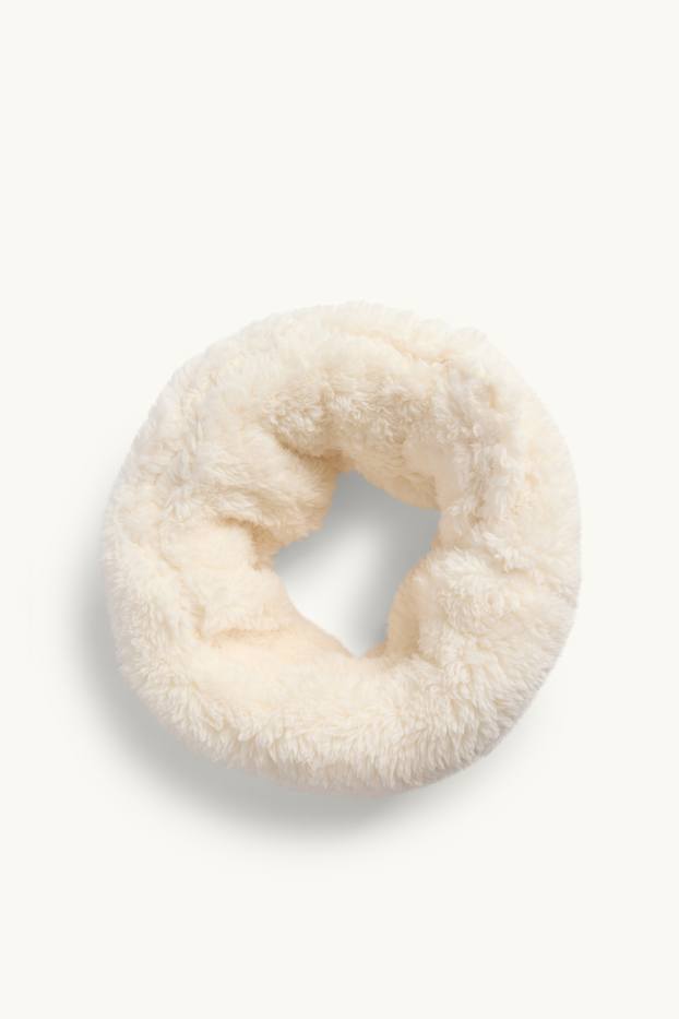 Bambine - Scaldacollo di ecopelliccia - bianco crema