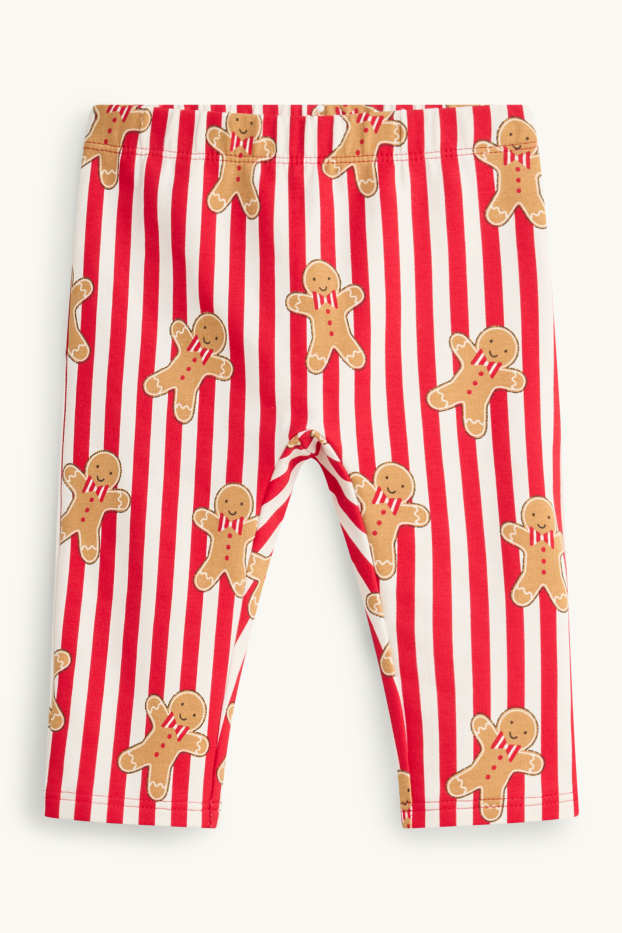 Unisex - Mini Me - galeta de gingebre - pijama infantil nadalenc - 2 peces - vermell/blanc