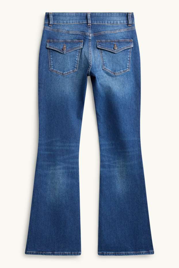 Women - Flared jeans - mid-rise waist - LYCRA ® - blue denim