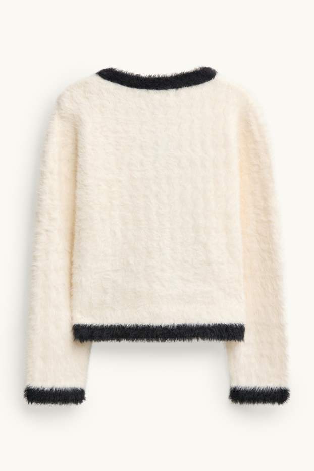 Copii - Fete - Cardigan tricotat - crem