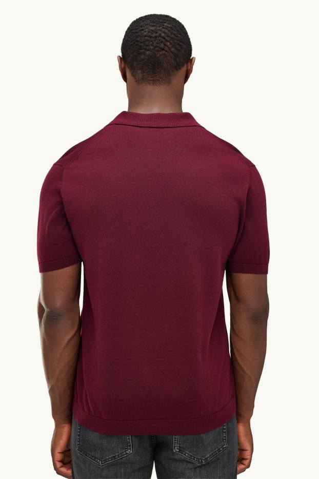 Home - Polo de punt - regular fit - bordeus