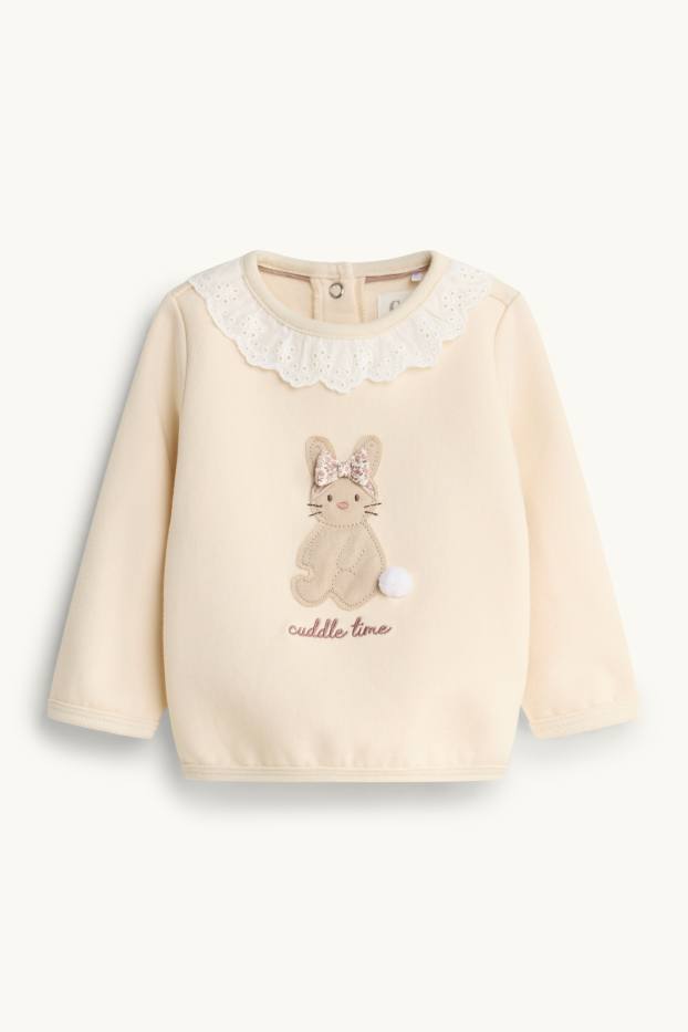 Baby Girls - Bunny rabbit - baby outfit - 2 piece - beige