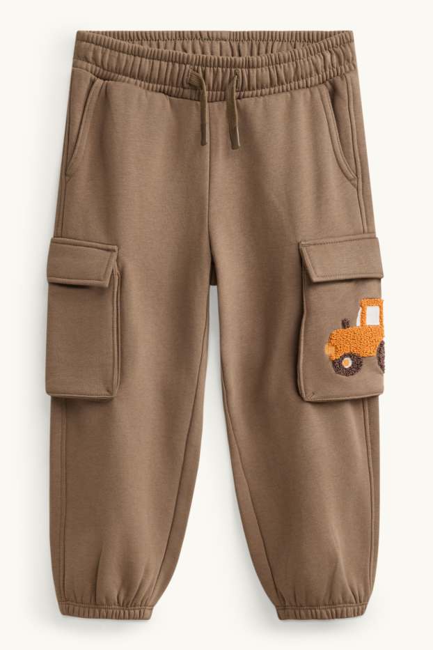 Enfants garçons - Tracteur - pantalon de jogging cargo - marron