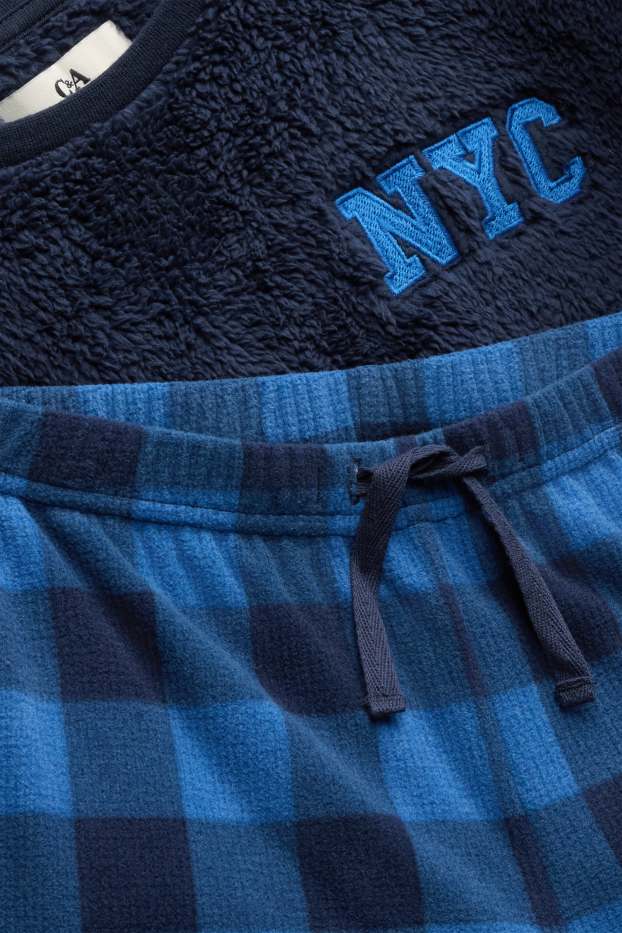 Children Boys - NYC - pyjamas - 2 piece - blue / dark blue