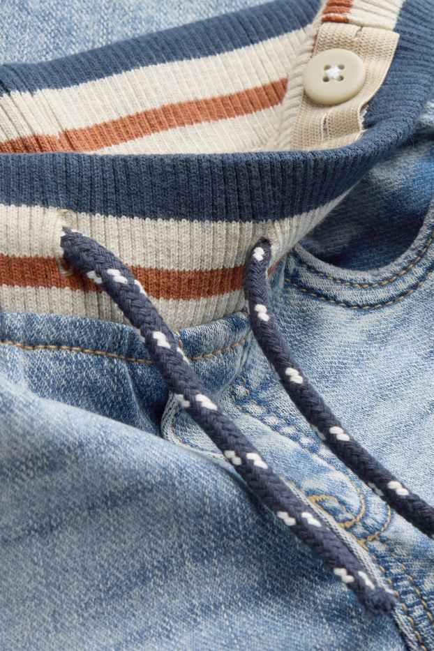Bambini - Straight jeans - jeans termici - a righe - jeans azzurro