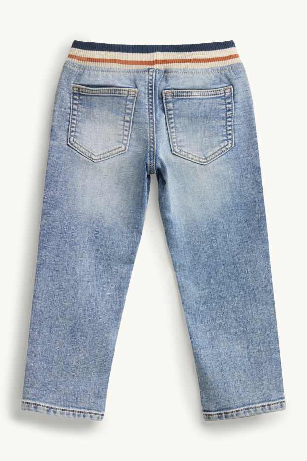 Bambini - Straight jeans - jeans termici - a righe - jeans azzurro