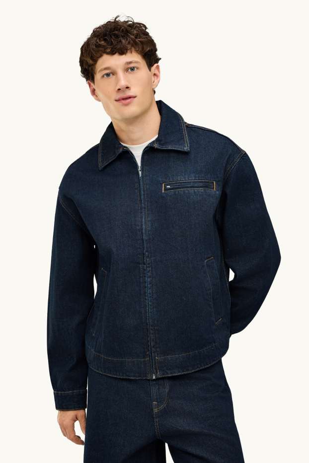 Herren - Jeansjacke - dunkeljeansblau