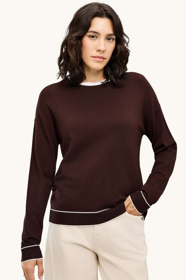 Donna - Maglione - marrone scuro