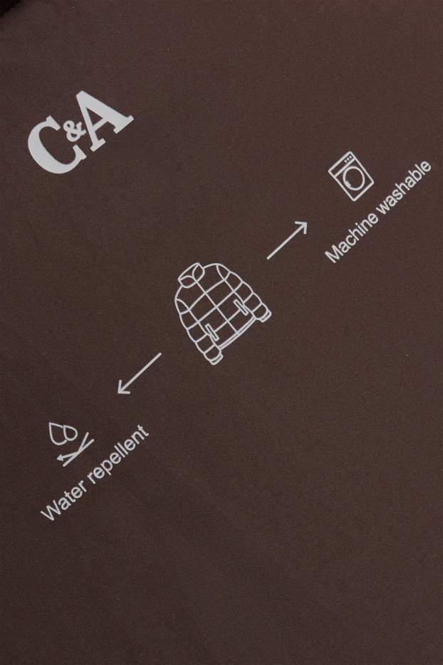 Women - Quilted jacket - water-repellent - dark brown