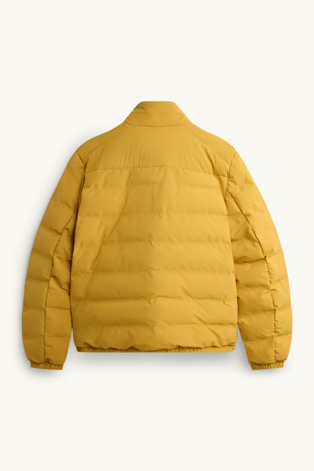 Hommes - Doudoune de sport - doublée - finition déperlante - jaune moutarde