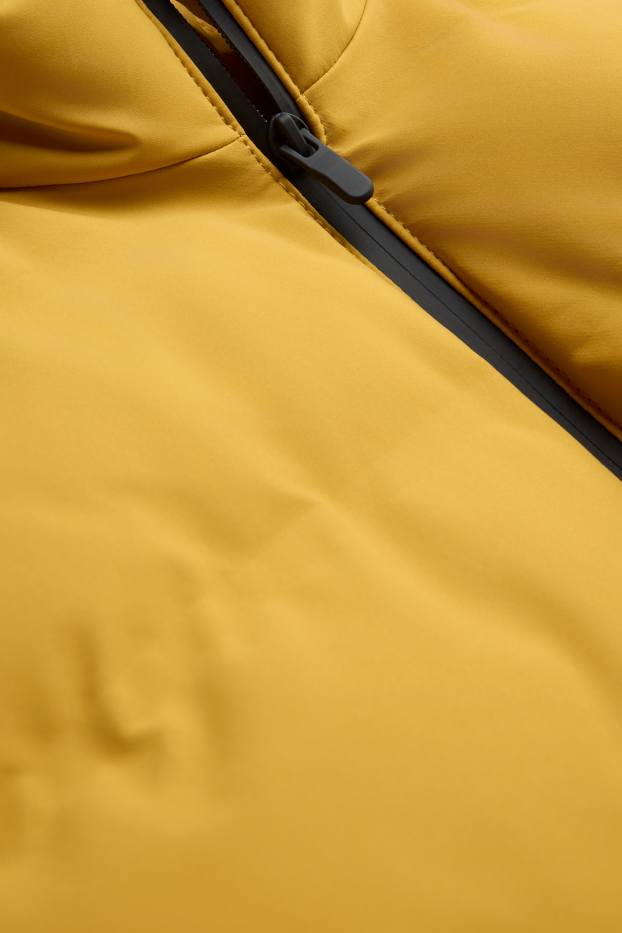 Hommes - Doudoune de sport - doublée - finition déperlante - jaune moutarde