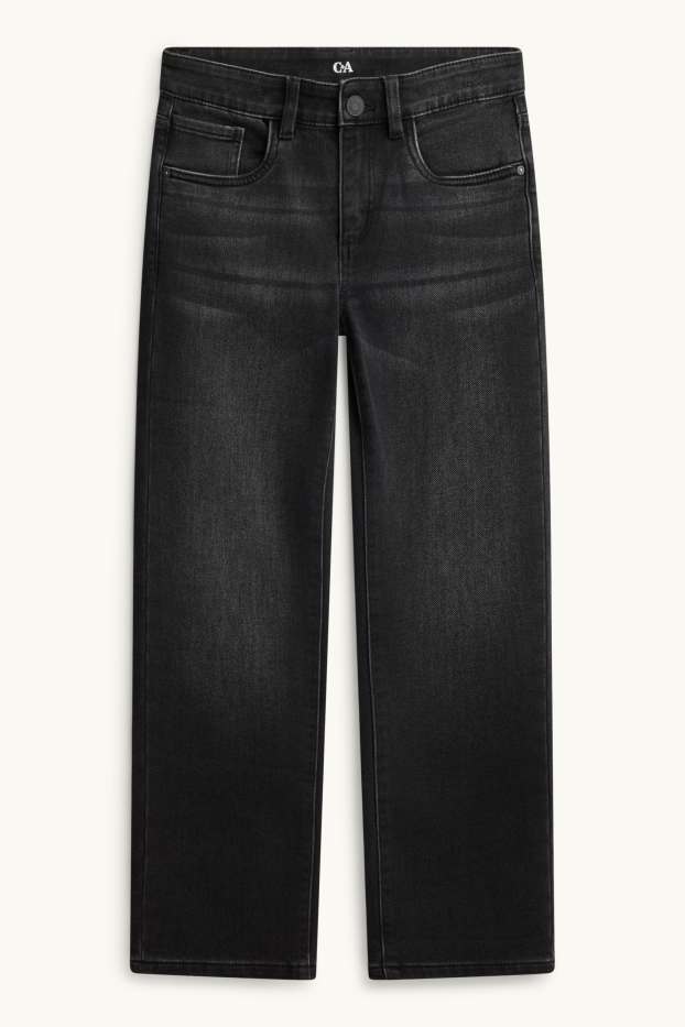 Bambini - Straight jeans - jeans termici - jeans grigio scuro