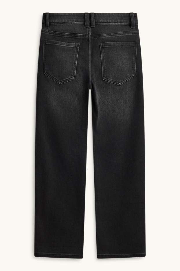 Bambini - Straight jeans - jeans termici - jeans grigio scuro