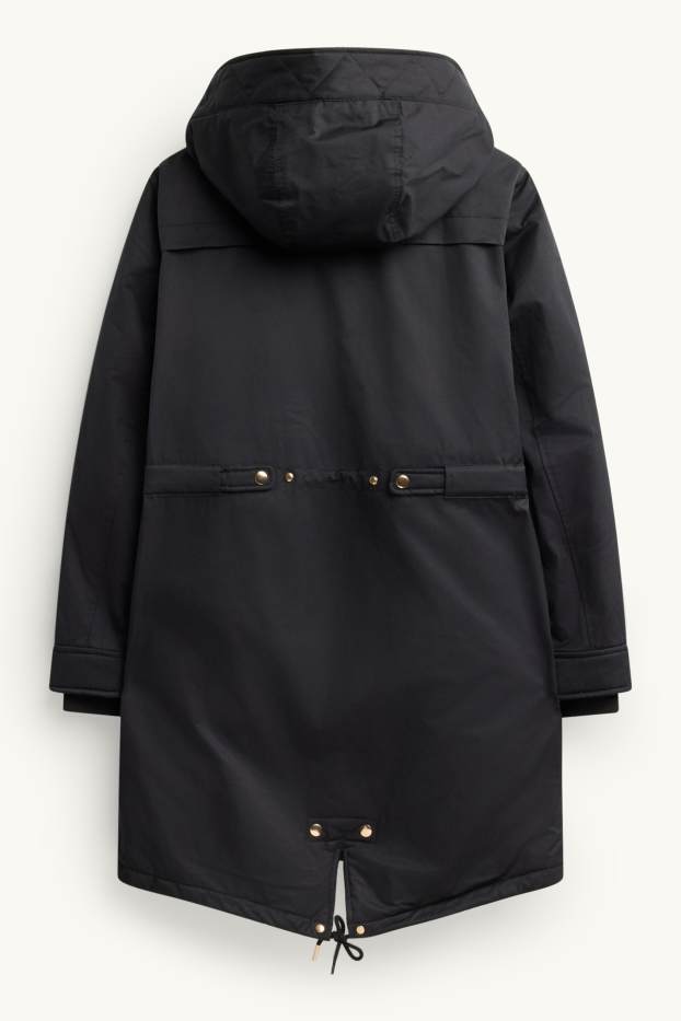 Femmes - Parka à capuche - rembourrée - noir