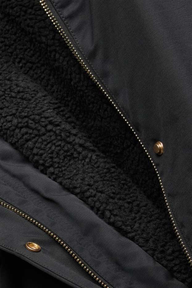 Femmes - Parka à capuche - rembourrée - noir