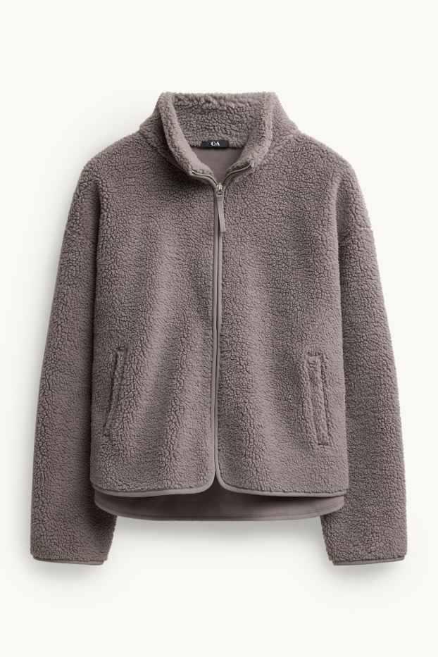 Donna - Giacca di pile - grigio-marrone