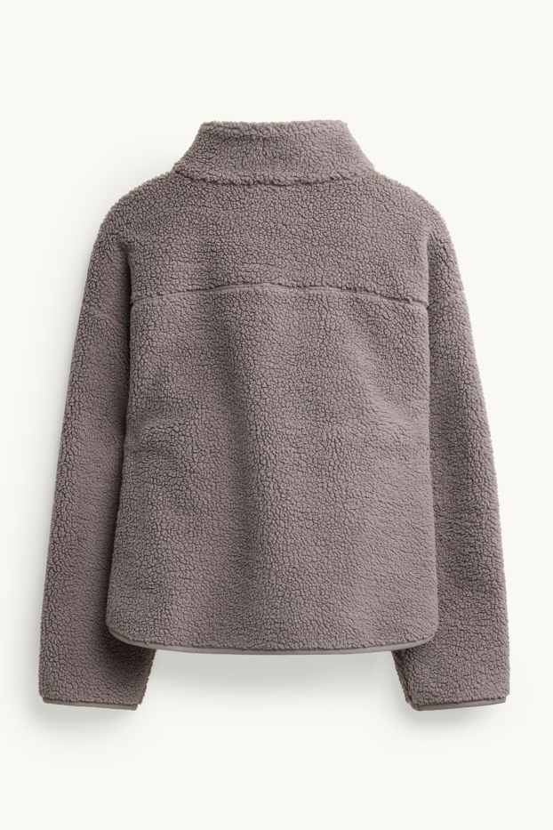 Donna - Giacca di pile - grigio-marrone