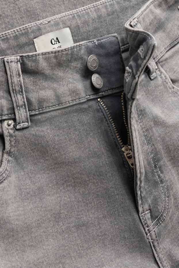 Femei - Flared jeans - talie medie - denim-gri