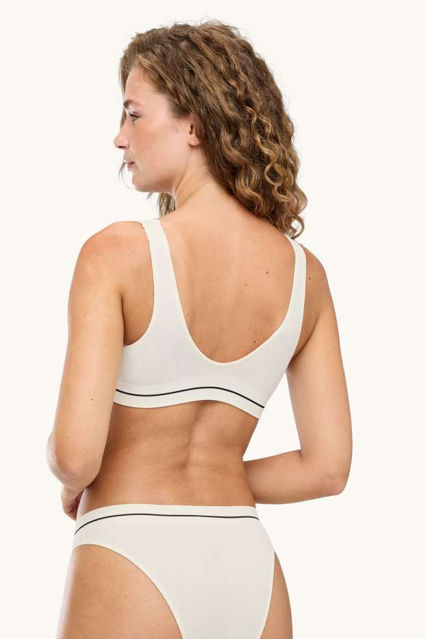 Dames - Bustier - voorgevormd - crèmekleurig