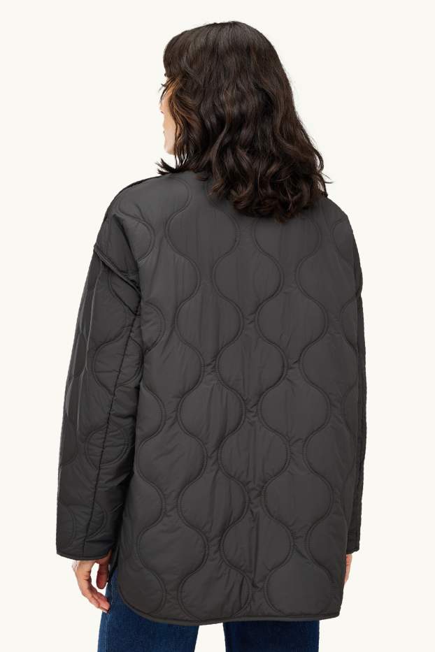 Dames - Jas met stiksels - zwart
