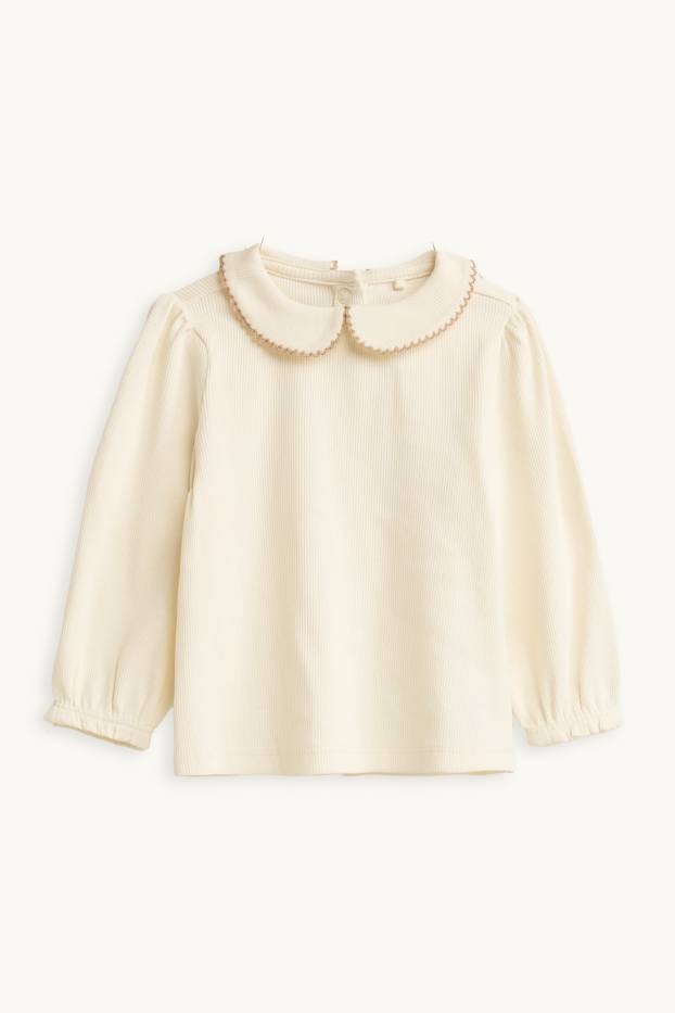 Miminka - dívky - Květiny - outfit pro miminka - 2dílný - hnědá / krémově bílá