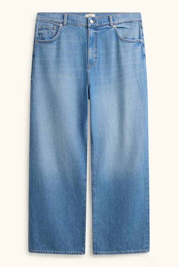 Dámské - Wide leg jeans - high waist - džíny - modré