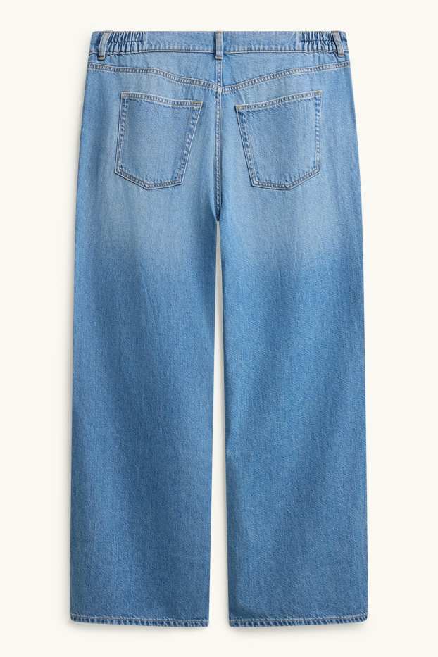 Dámské - Wide leg jeans - high waist - džíny - modré